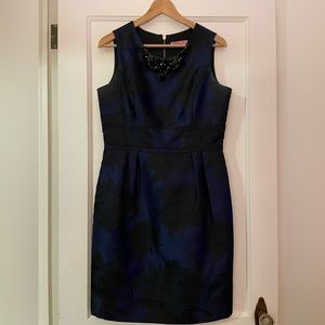 Eliza J Navy Jacquard Dress 💙🖤